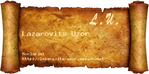 Lazarovits Uzor névjegykártya